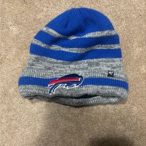 47 Blue and Gray Knit Beanie